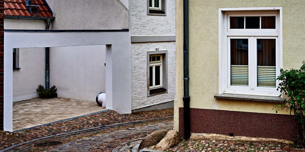 Urbane Strukturen und zufällige Kompositionen im Stadtraum aus dem Fotoprojekt OUTSIDE IN in Mecklenburg-Vorpommern
